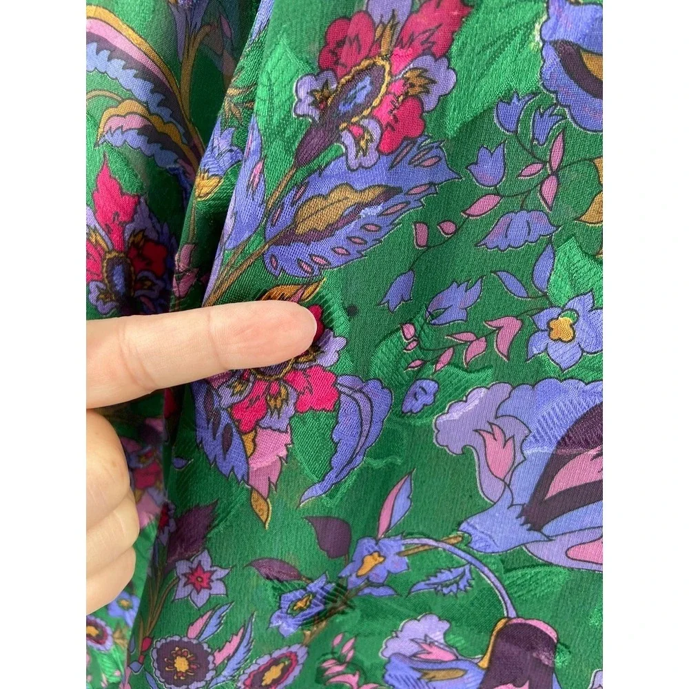 Vintage Victoria's Secret Sz M/L Sheer Nightie Gold Label Purple Green Dark Goth